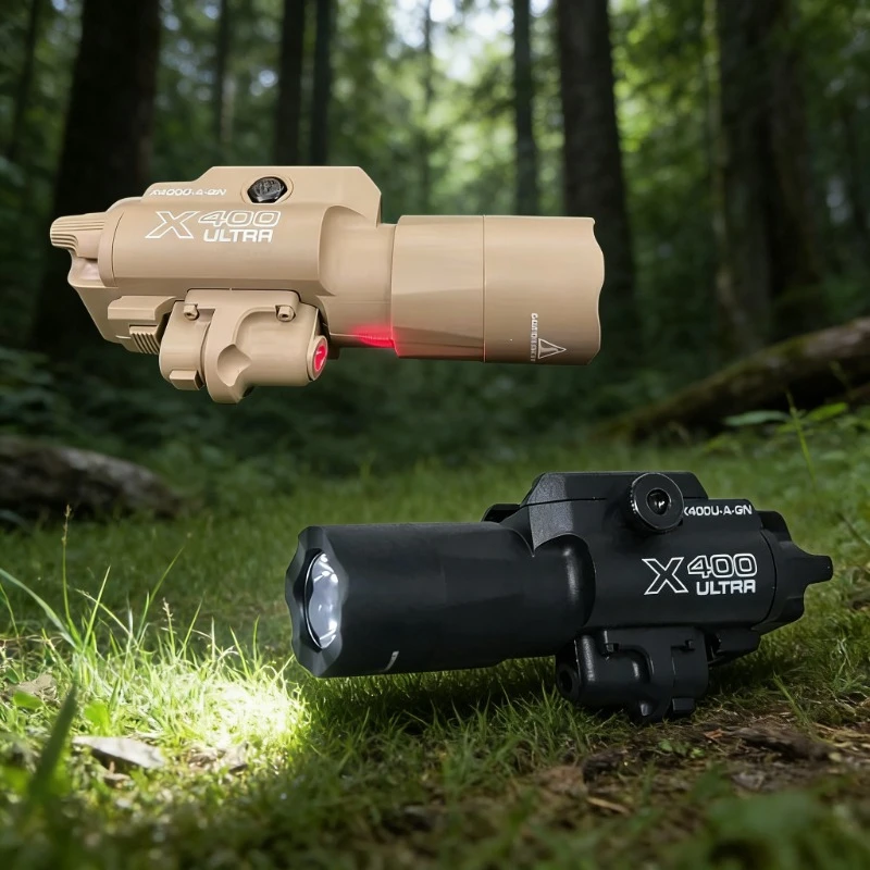 Industrial Laser Gun - Latarka 2w1 X400U z laserem, mocna