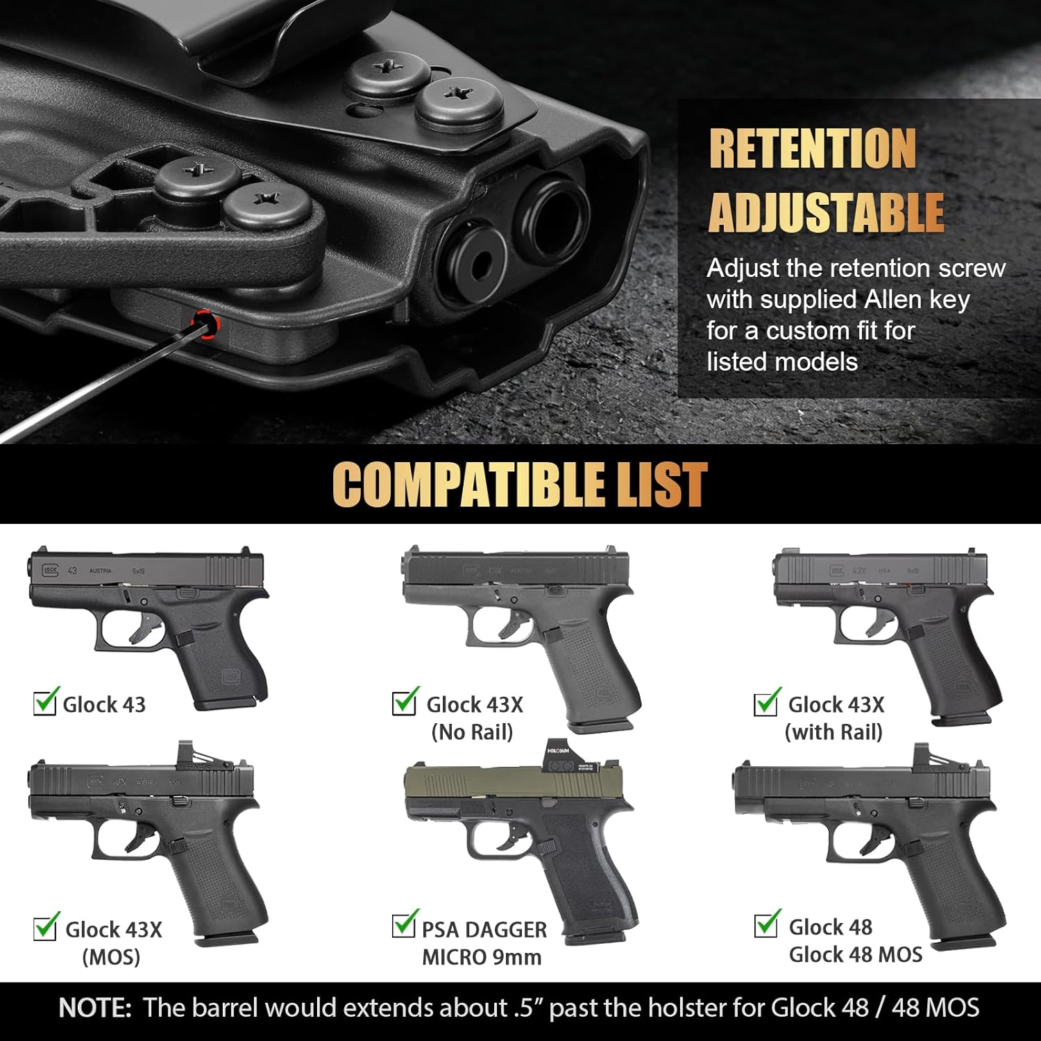 Kabura IWB/OWB do G43x, do Glo – Industrial Laser Gun recenzja i cena