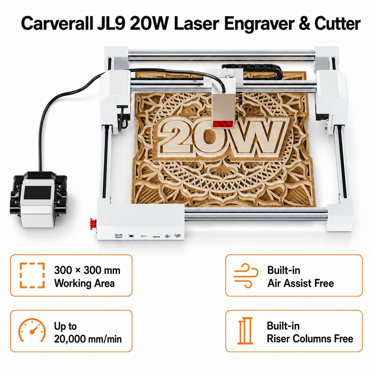 Carverall JL9 20W Laserowy Gra – Industrial Grade Laser recenzja i cena